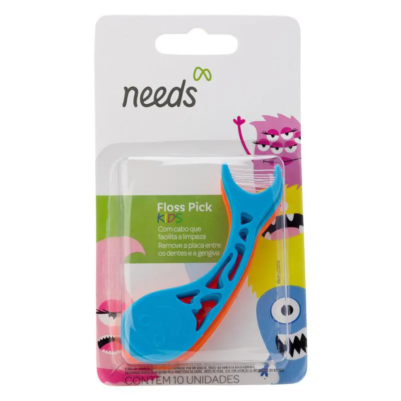 Fio Dental Infantil Needs Floss Pick Kids 10 Unidades — Needs | Farmácia Resyla