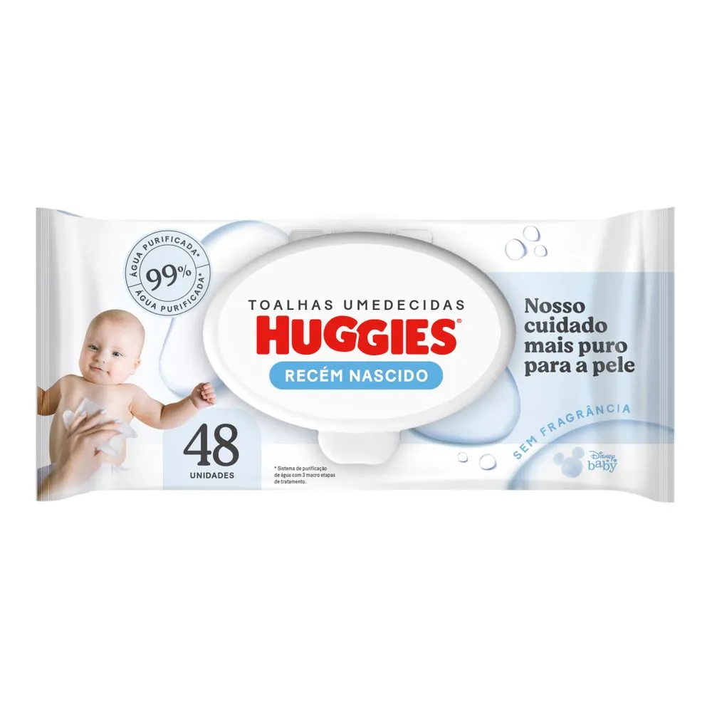Toalha Umedecida Huggies Recém-nascido 48 Unidades — Huggies | Farmácia Resyla