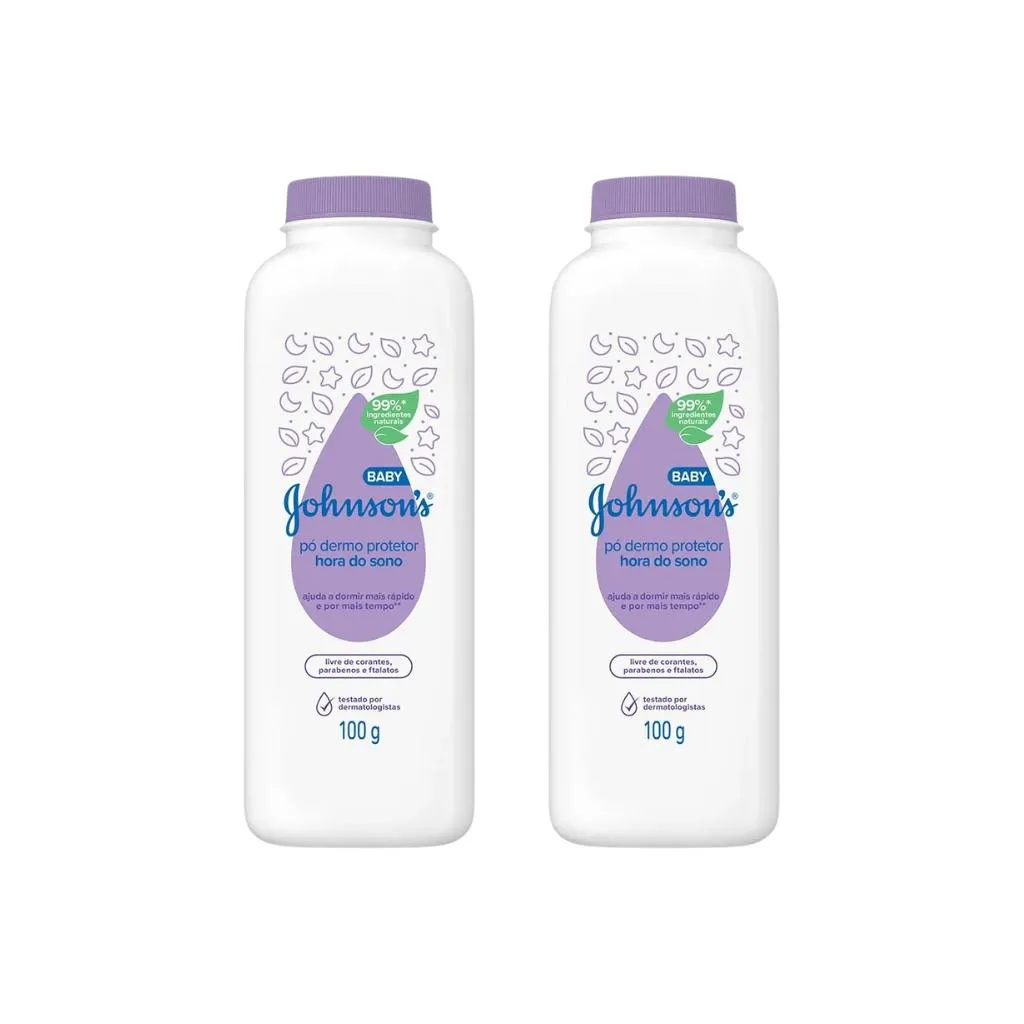Talco Johnsons Baby Hora do S 100G - Kit C/ 2Un — | Farmácia Resyla