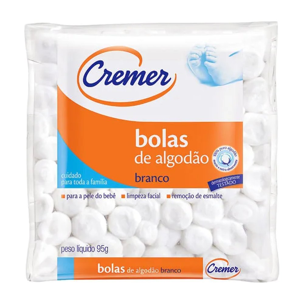 Algodão Cremer Bolas 95g — Cremer | Farmácia Resyla