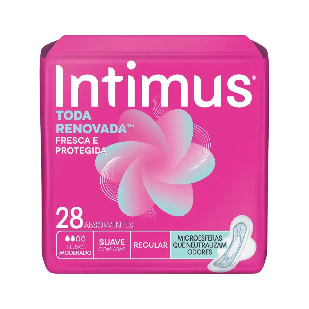 Absorvente Intimus Toda Protegida Com Abas 28 Unidades — Intimus | Farmácia Resyla