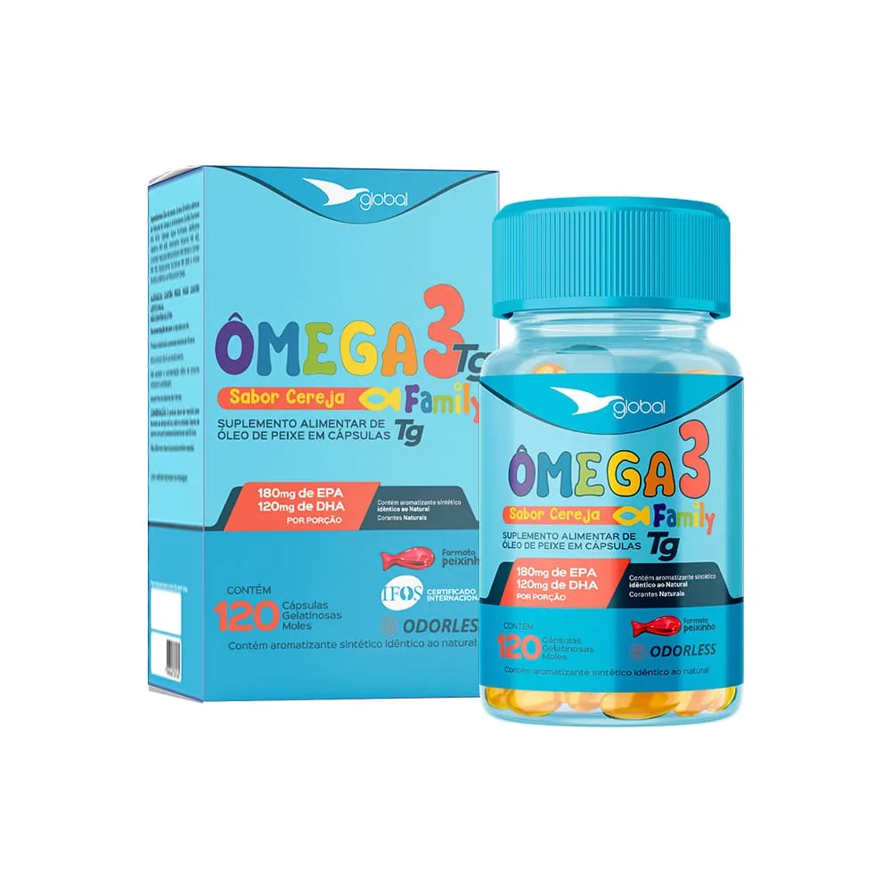 Global Omega 3 Family Com 120 Capsulas Cereja — | Farmácia Resyla