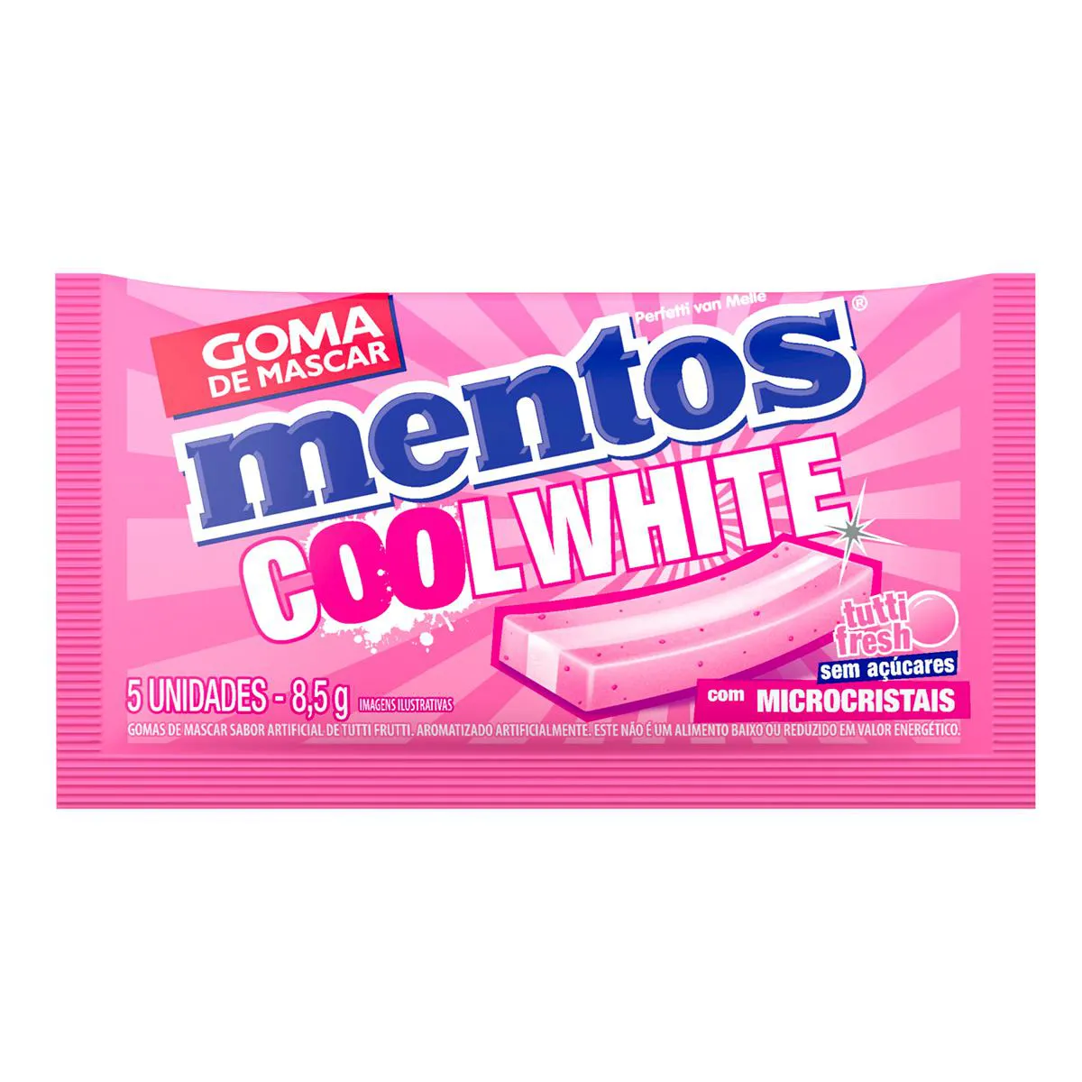 Mentos Cool White Tutti Frutti 5 Unidades — | Farmácia Resyla