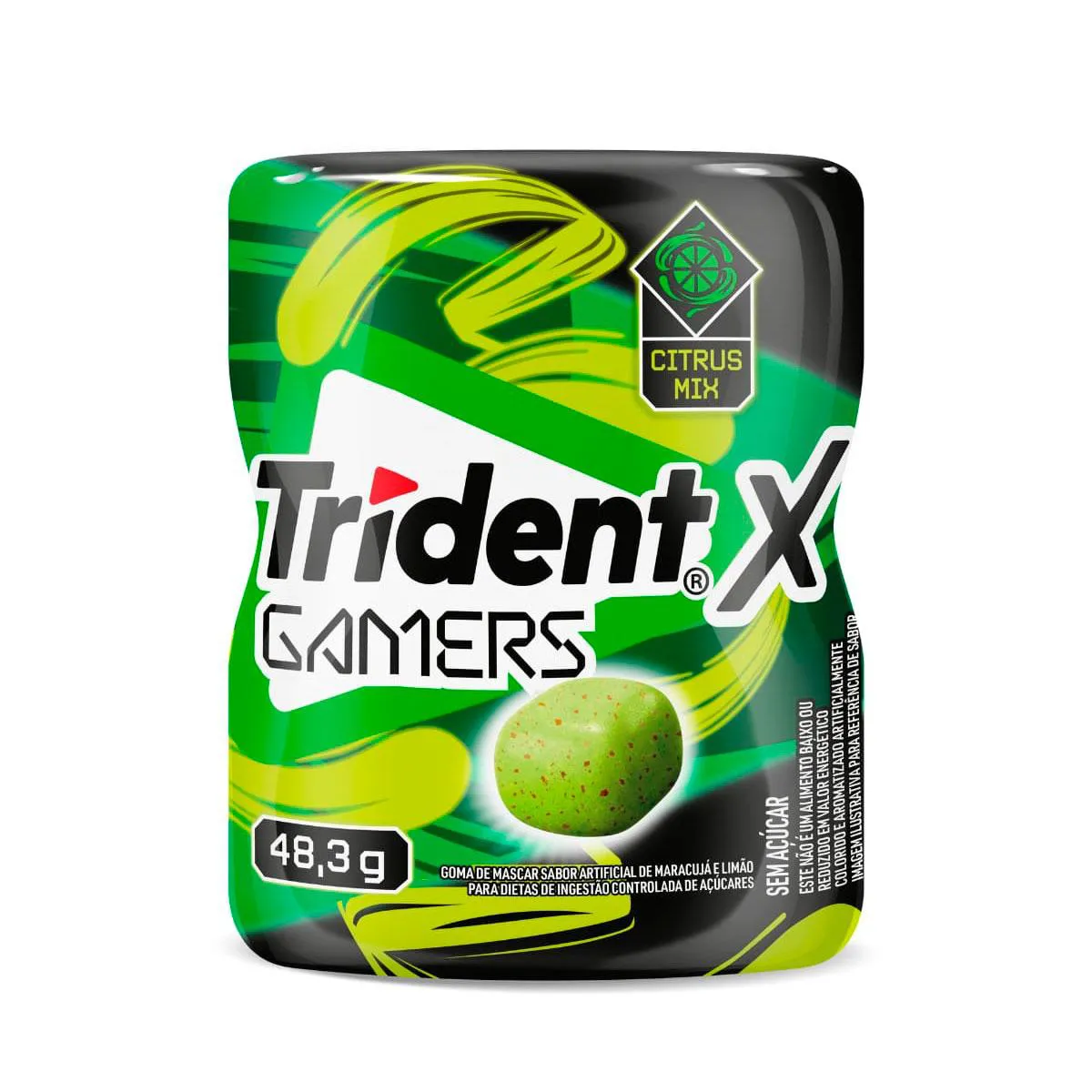 Goma de Mascar Trident X Gamers Citrus Mix Sem Açúcar 48,3g — Trident | Farmácia Resyla