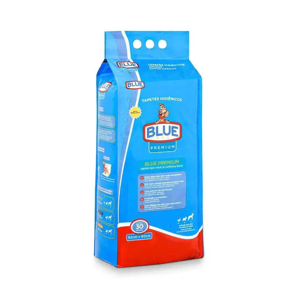 Tapete Higiênico Blue Premium C/30 - 82cm X 60cm — | Farmácia Resyla