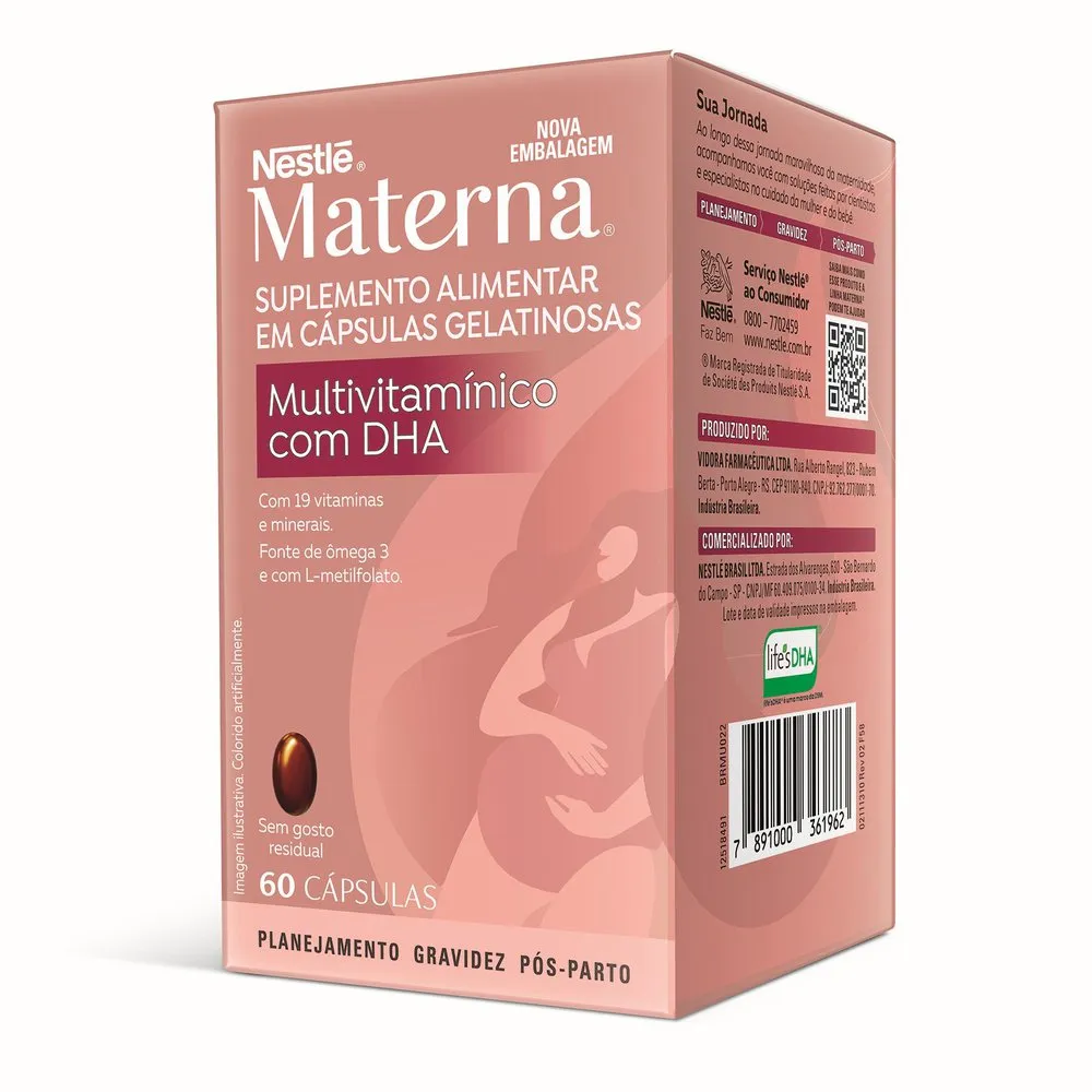 Suplemento Alimentar Materna Multivitamínico Com Dha 60 Cápsulas — | Farmácia Resyla