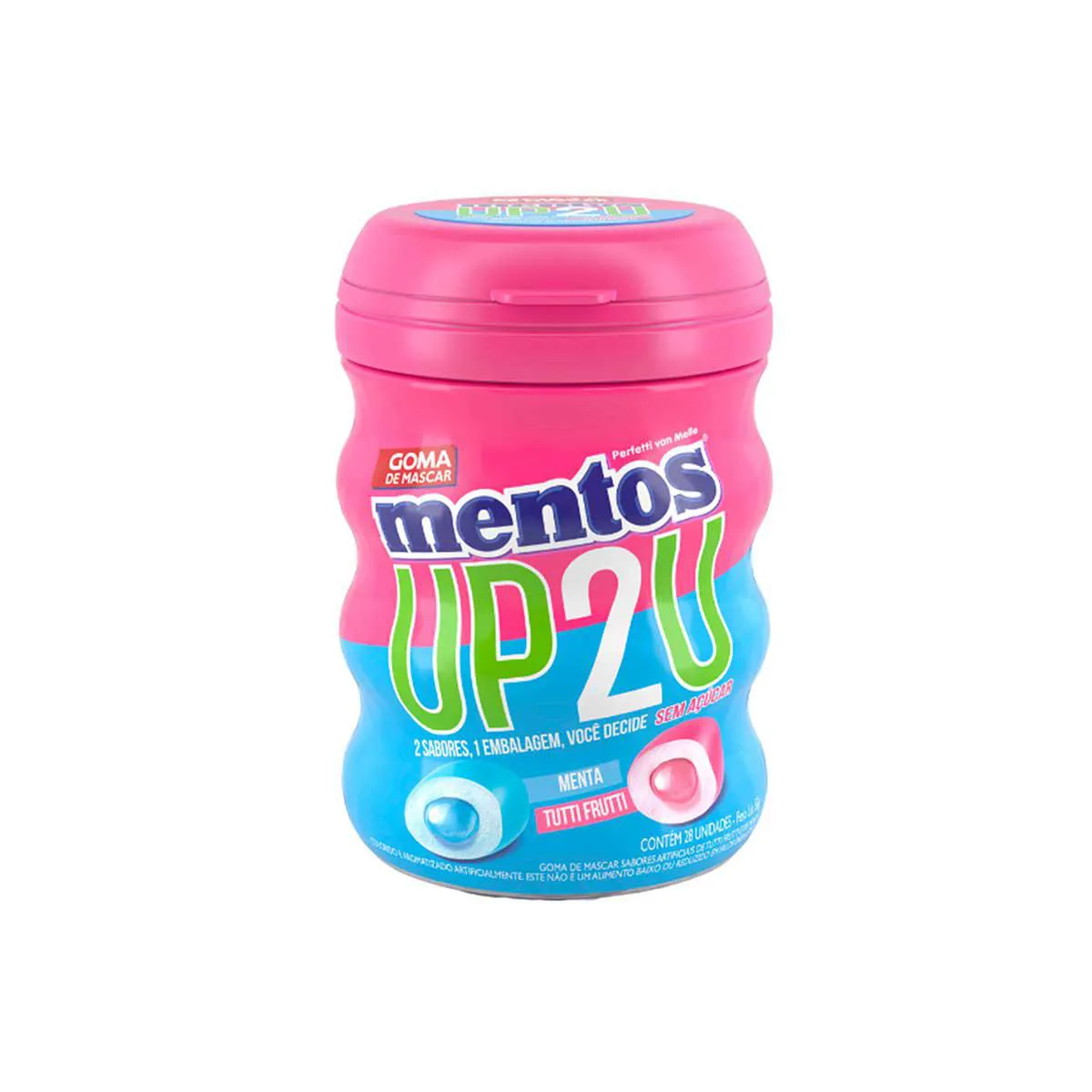Mentos Up2U Chiclete Sem Açúcar Sabor Menta e Tutti-Frutti com 28 unidades — | Farmácia Resyla