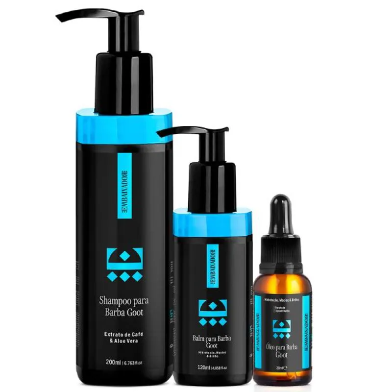 Kit Barba Goot - Óleo + Balm + Shampoo Barba Embaixador 200ml — | Farmácia Resyla