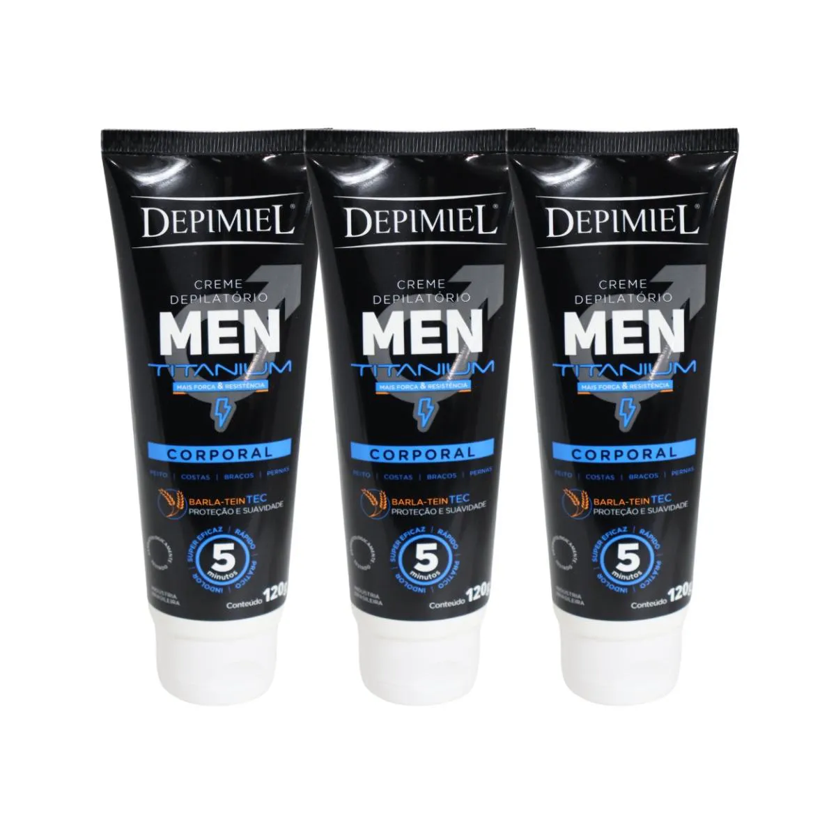 Kit 3 Creme Depilatória Men Corporal Masculino Depimiel — | Farmácia Resyla