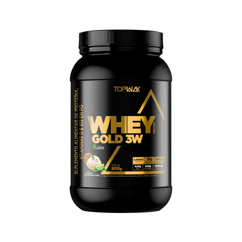 Topway Whey Gold 3w 900gr Cookies Limao — | Farmácia Resyla