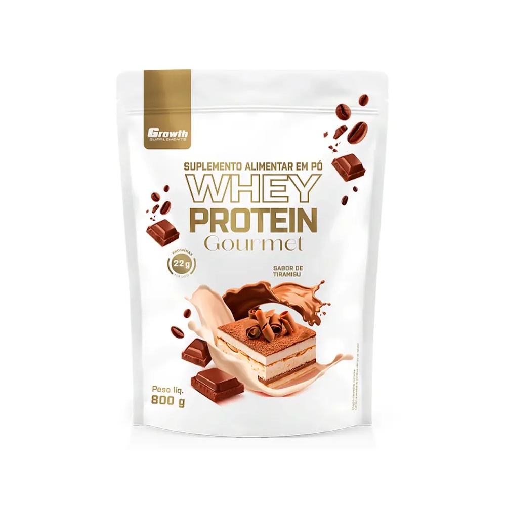 Growth Whey Gourmet 800g (Tiramisù) — Growth | Farmácia Resyla