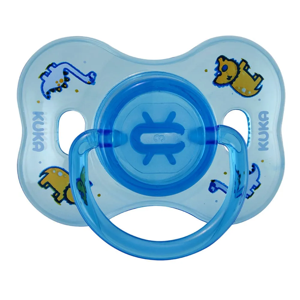 Chupeta Kuka Azul Decorada Com Argola Bico Silicone N.2 — | Farmácia Resyla