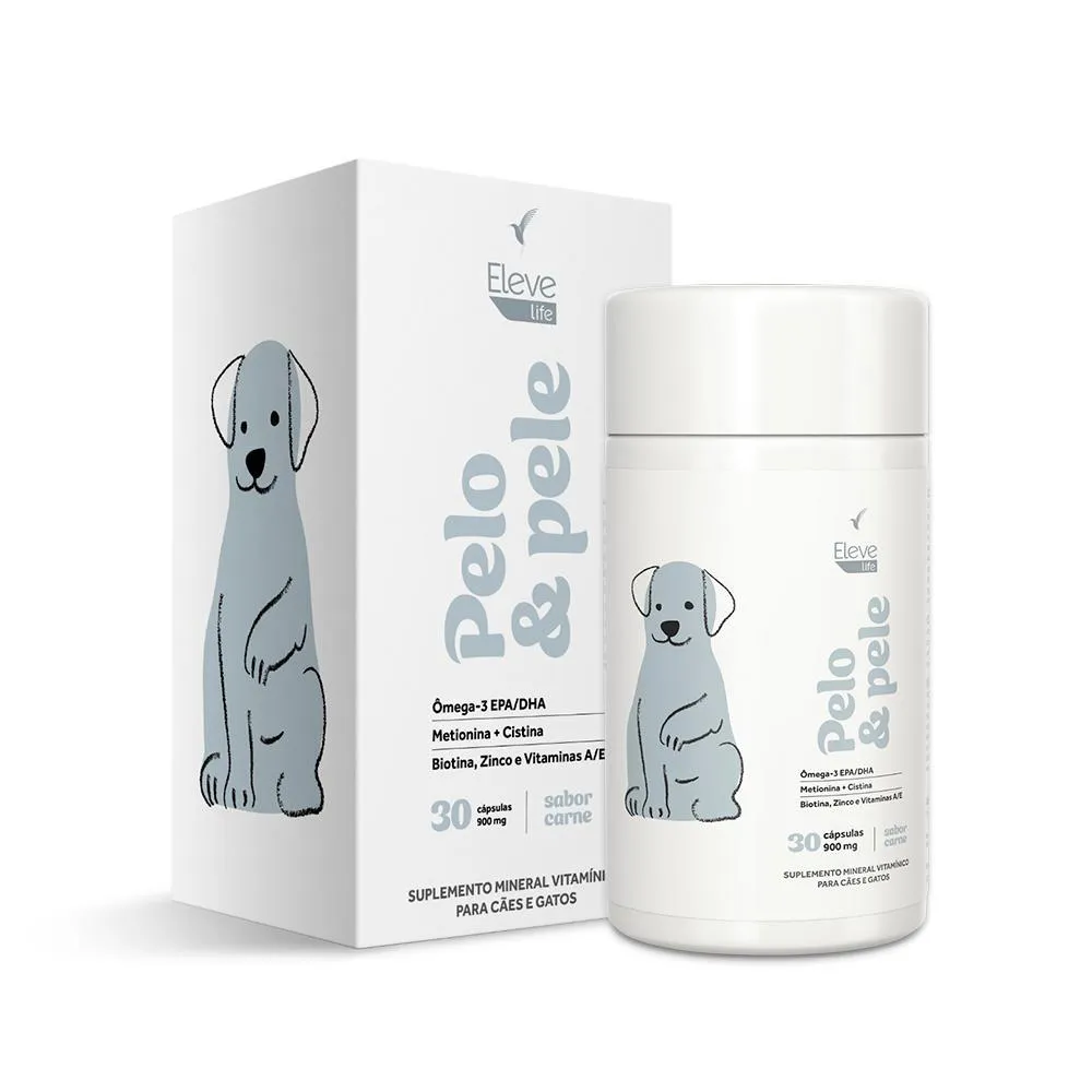 Pelo e Pele Ômega 3 + Aminoácidos + Zinco + Vitaminas 900 Mg — | Farmácia Resyla