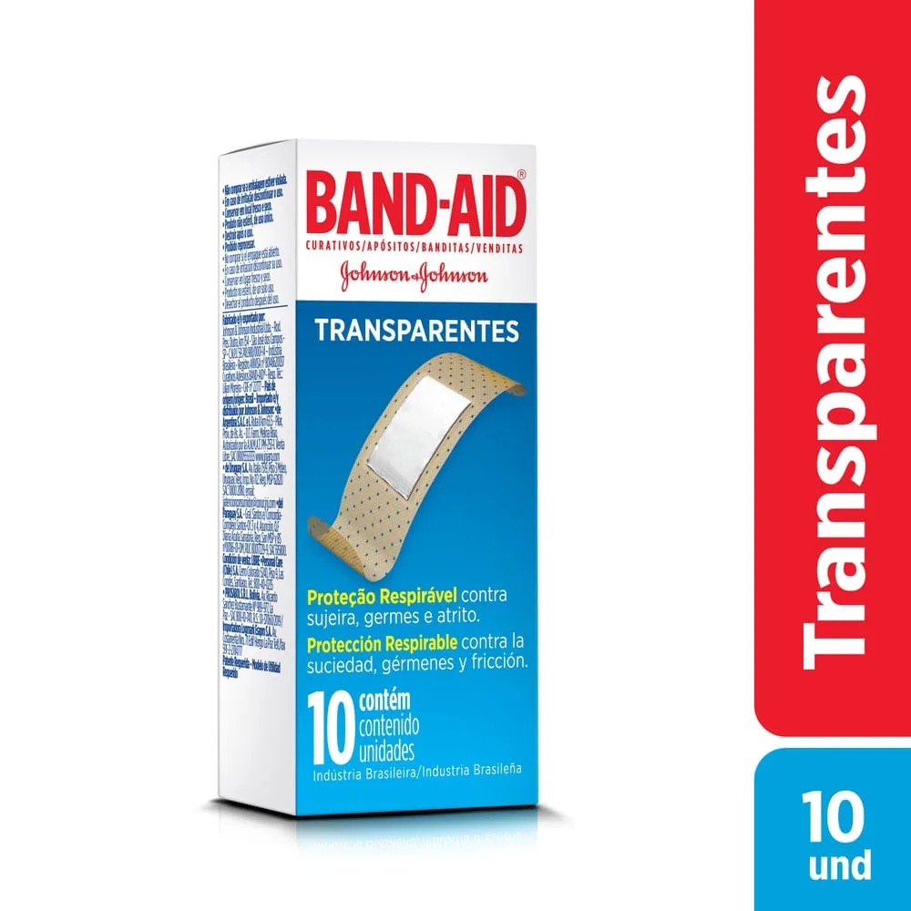 Band-aid Transparente Com 10 Unidades — | Farmácia Resyla
