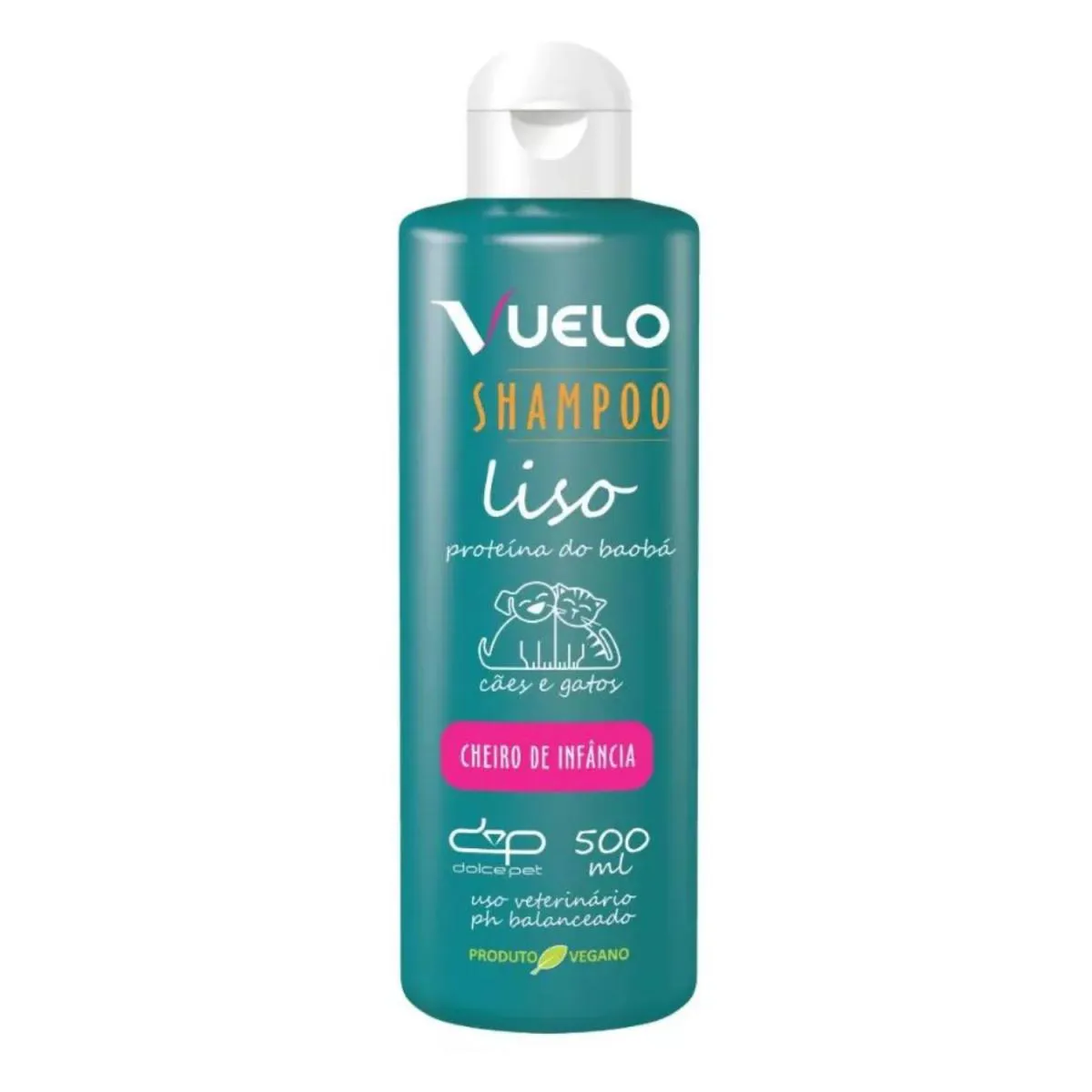 Shampoo Liso Cheiro de Infância Vuelo para Cães e Gatos 500Ml — | Farmácia Resyla
