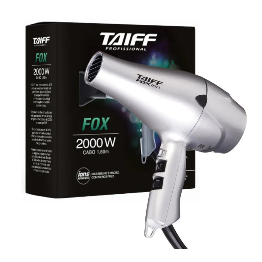 Secador Taiff Fox Prata 2000w 127v — Taiff | Farmácia Resyla