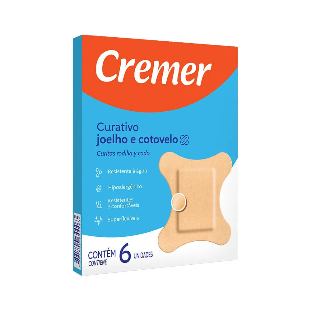 Curativo Para Joelho E Cotovelo Cremer Bege 6 Unidades — Cremer | Farmácia Resyla