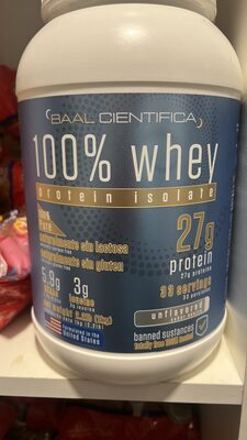 BAAL CIENTIFICA 100% whey protein isolate — | Farmácia Resyla