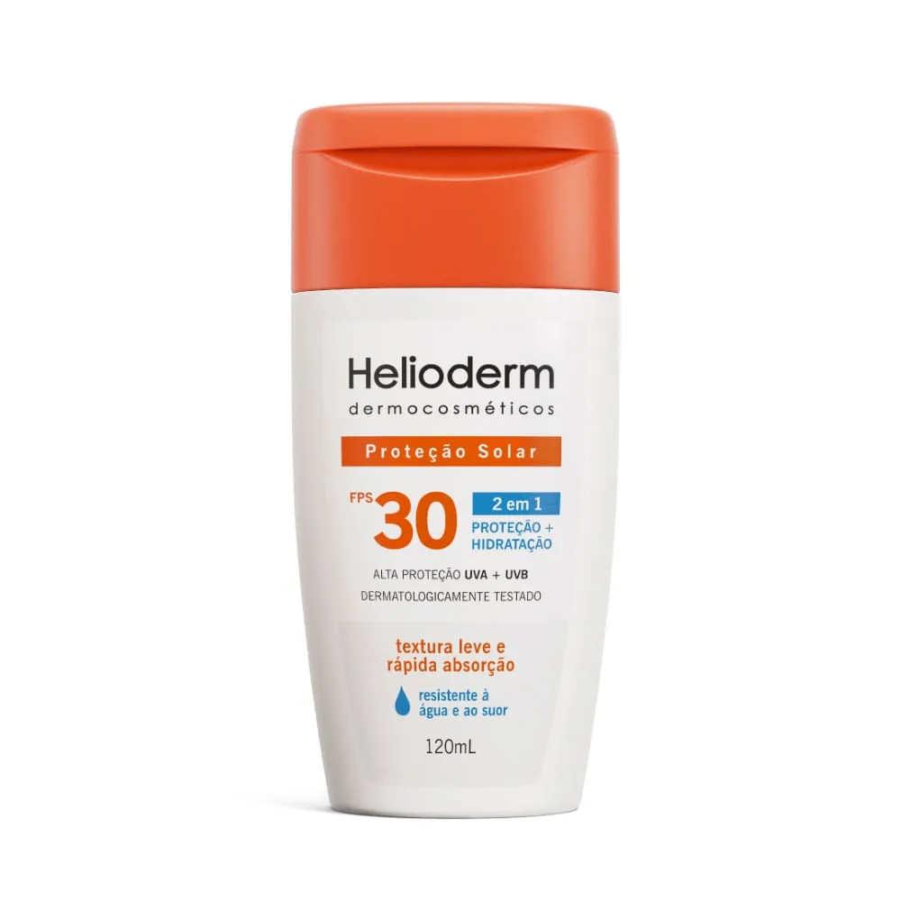 Protetor Solar Helioderm 2 Em 1 Fps30 120ml — | Farmácia Resyla