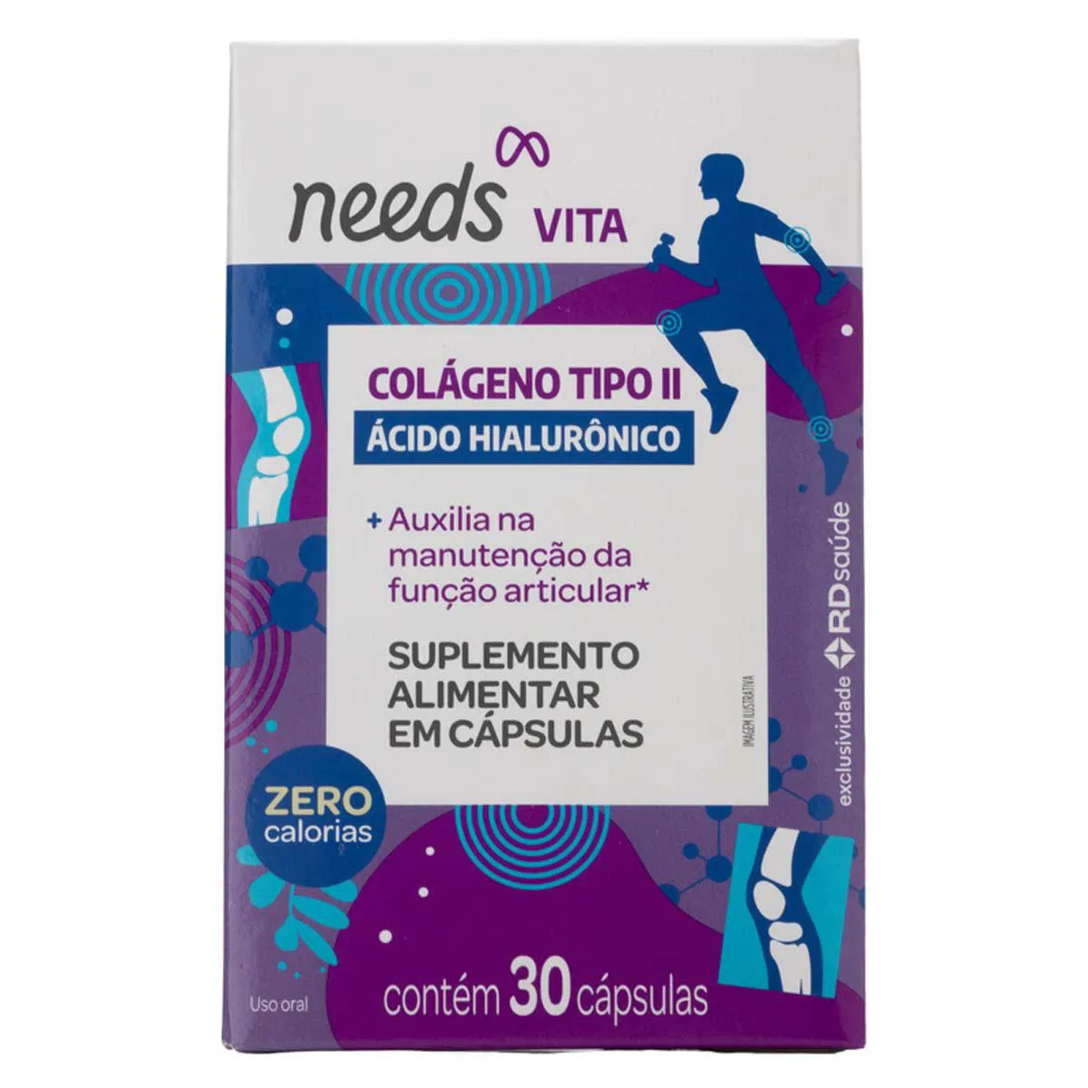 Colágeno Tipo 2 Needs Vita + Ácido Hialurônico 30 cápsulas — Needs | Farmácia Resyla