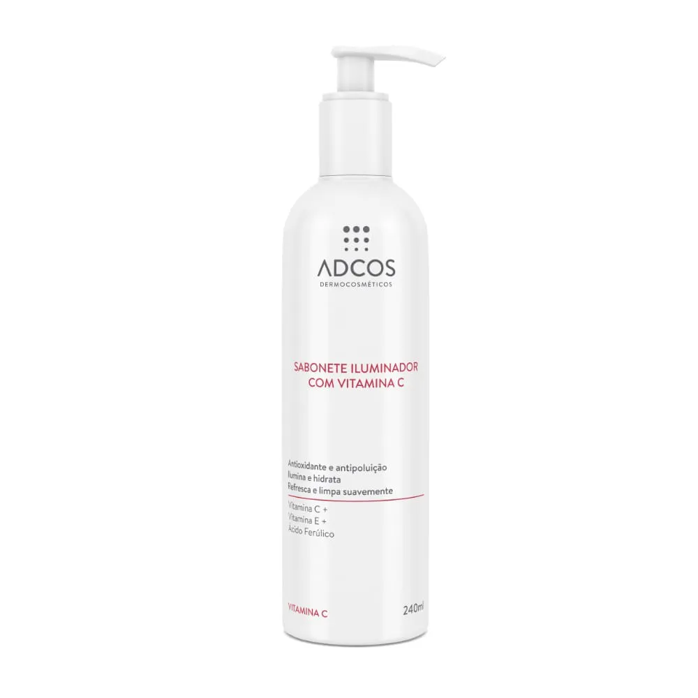 Sabonete Facial Adcos Iluminador Com Vitamina C 240ml — Adcos | Farmácia Resyla