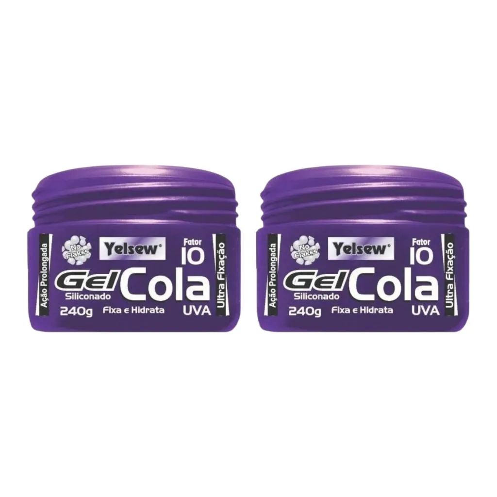Gel Cola Fixador Yelsew Uva 240g - Kit C / 2un — | Farmácia Resyla