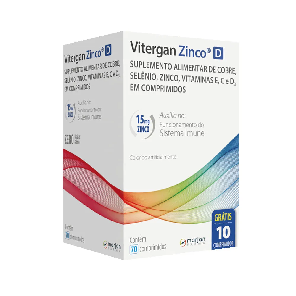 Vitergan Zinco D Com 70 Comprimidos — | Farmácia Resyla
