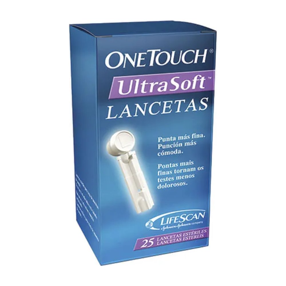 Lancetas Onetouch Ultrasoft Com 25 Unidades — | Farmácia Resyla