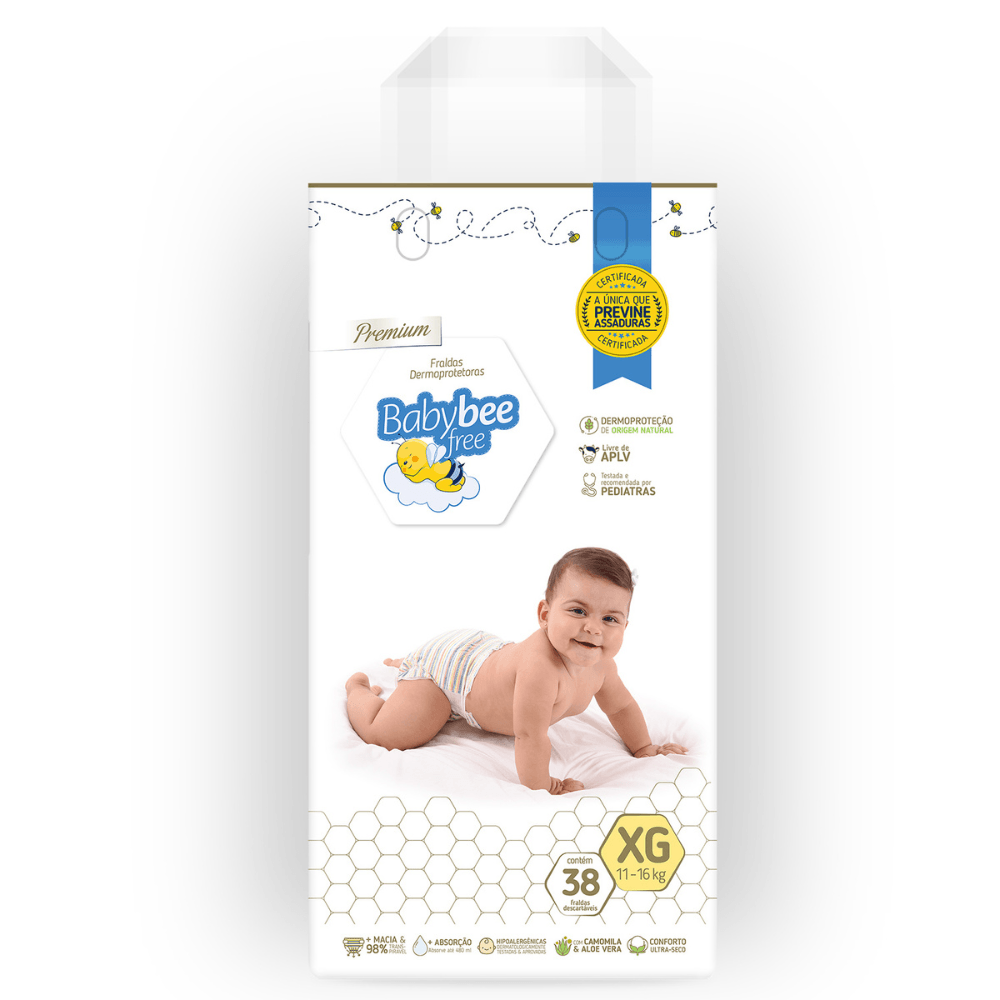 Fralda Baby Bee Free Dermoprotetora Xg Com 38 Unidades — | Farmácia Resyla