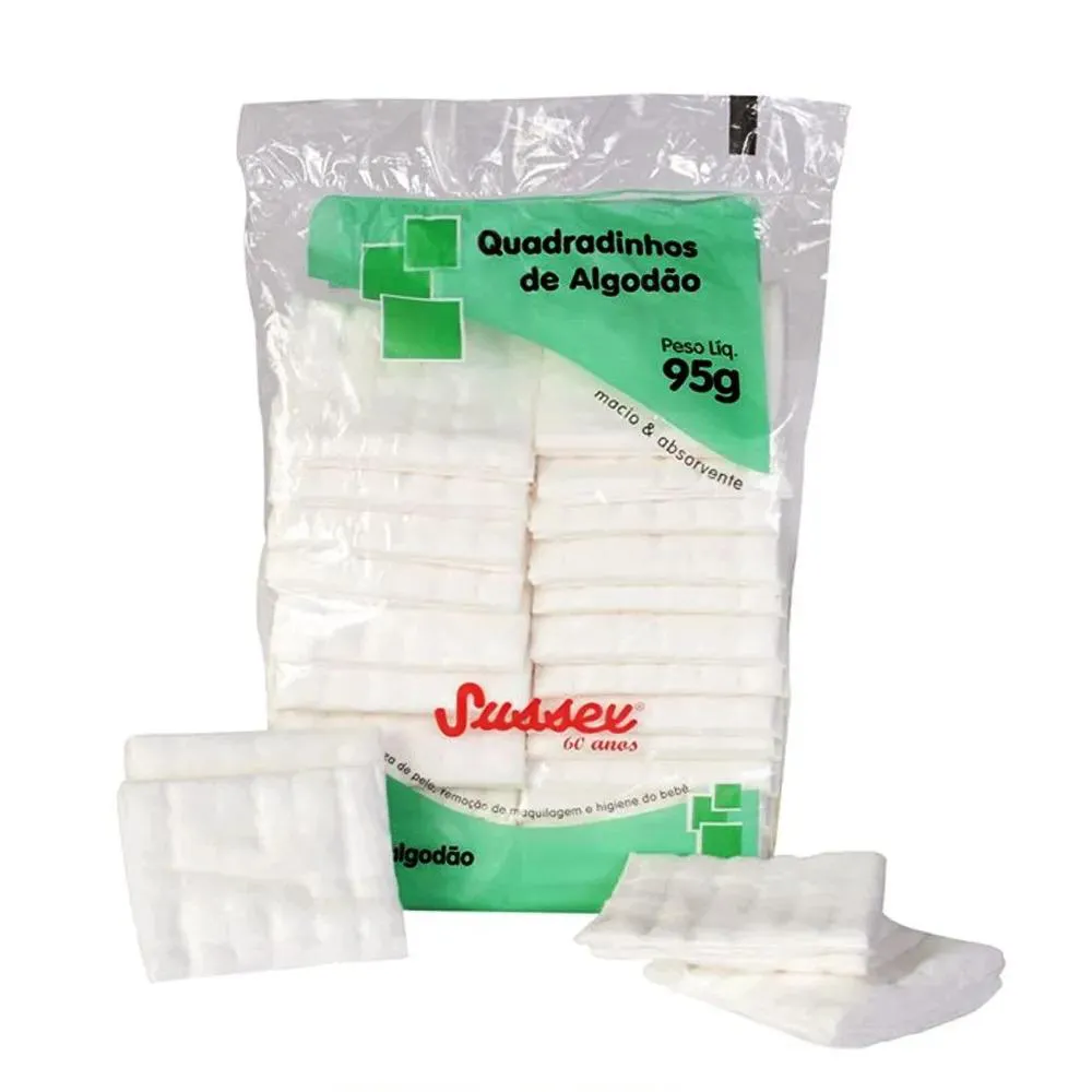 Algodão Higrófilo Quadrado Sussex 95 Gramas — | Farmácia Resyla
