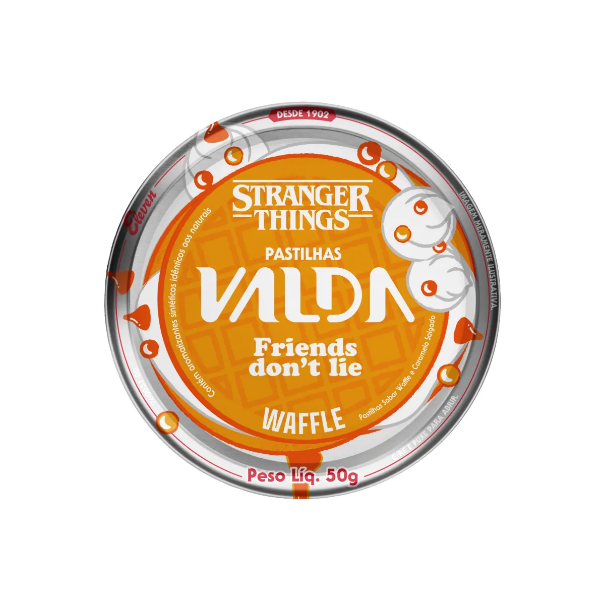 Pastilha Valda Stranger Things Waffle 50g — Valda | Farmácia Resyla