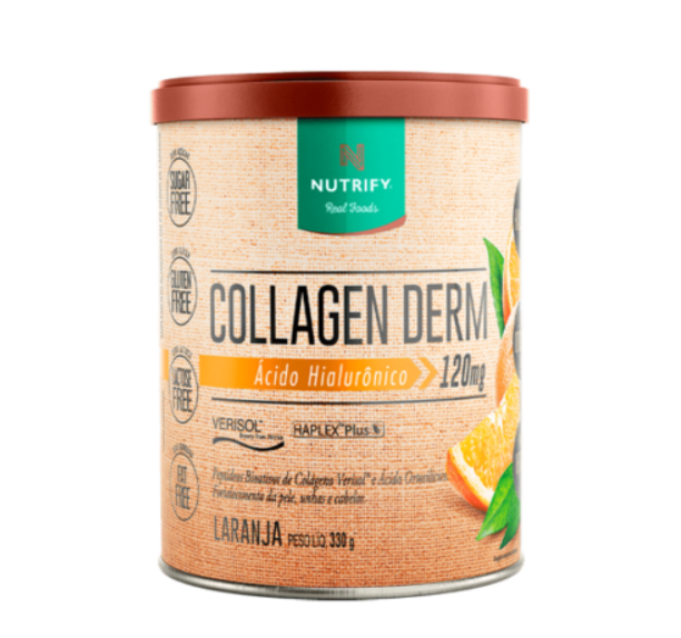 Colágeno Collagen Derm Nutrify sabor Laranja 330g — | Farmácia Resyla