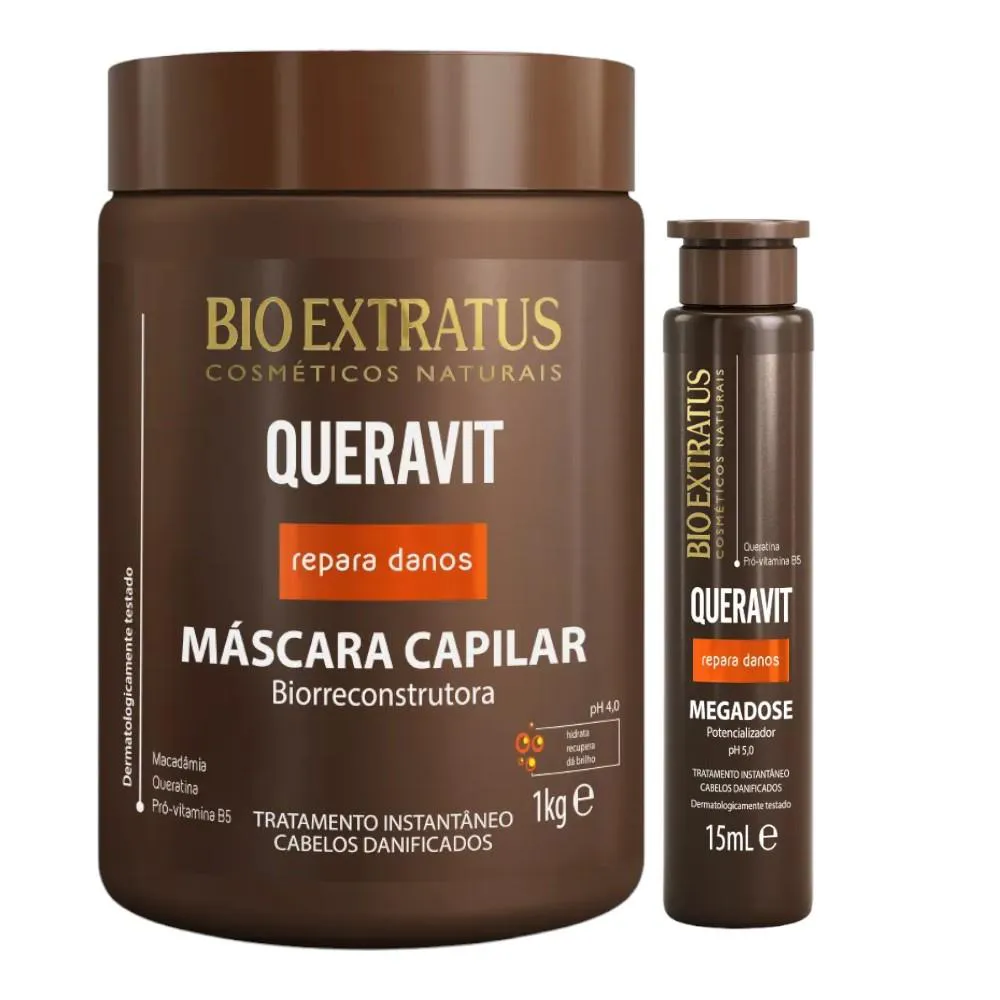 Kit Queravit Hidratação Capilar 1 Máscara 1Kg 1 Megadose 15Ml — | Farmácia Resyla