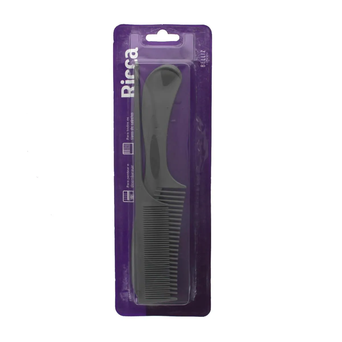 Conjunto de Pentes de Cabelo Ricca Preto com 2 unidades — Ricca | Farmácia Resyla