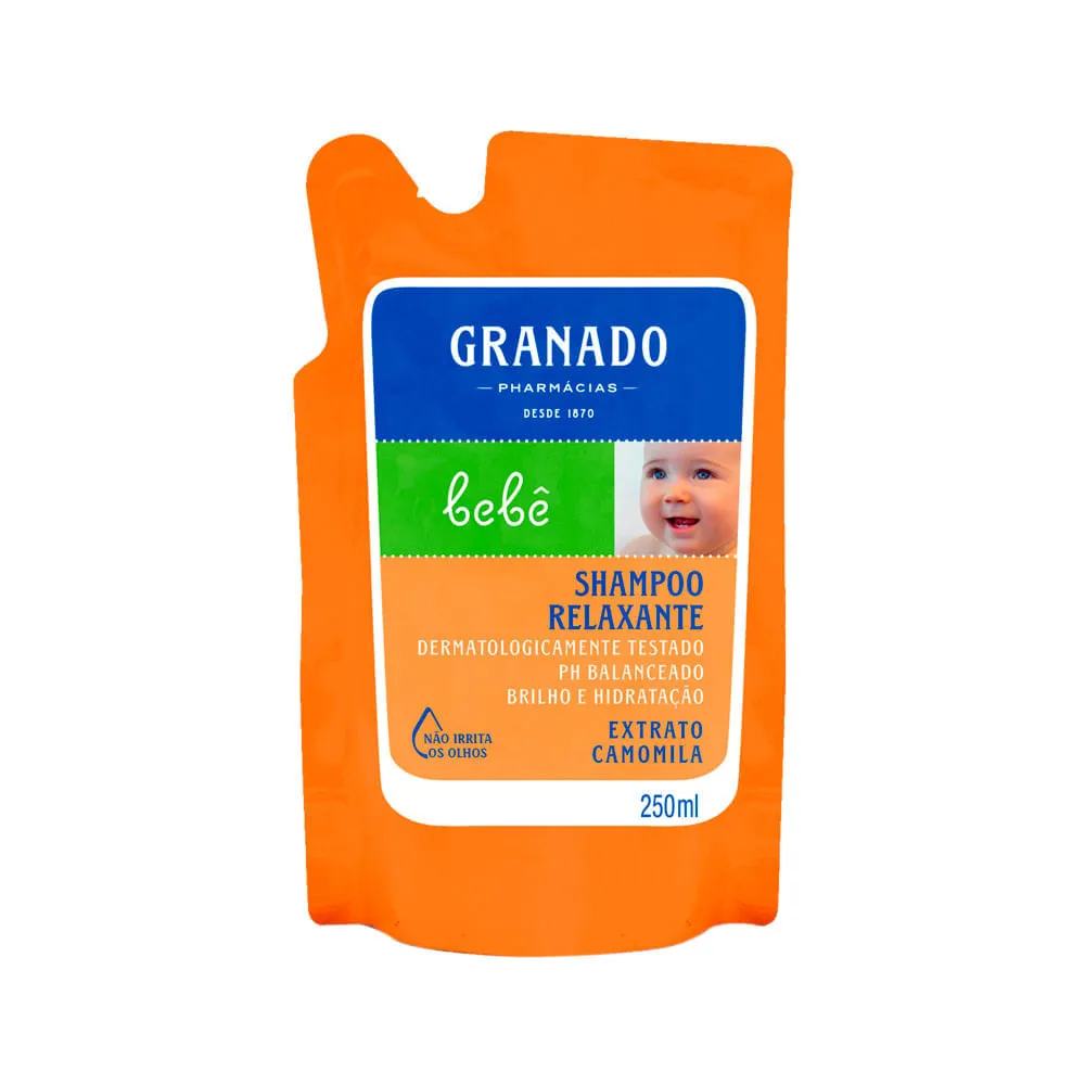 Shampoo Granado Bebe 250ml Extrato Camomila Refil — Granado | Farmácia Resyla
