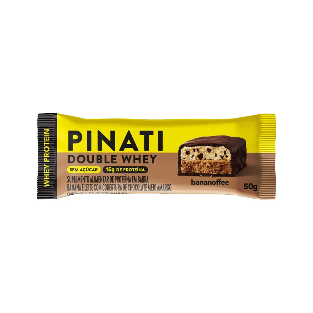 Barra Pinati Double Whey Bananoffee 50gr — | Farmácia Resyla