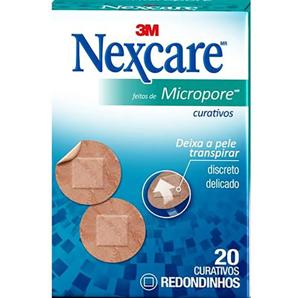 Curativos 3m Nexcare Micropore Redondo Com 20 Unidades — | Farmácia Resyla