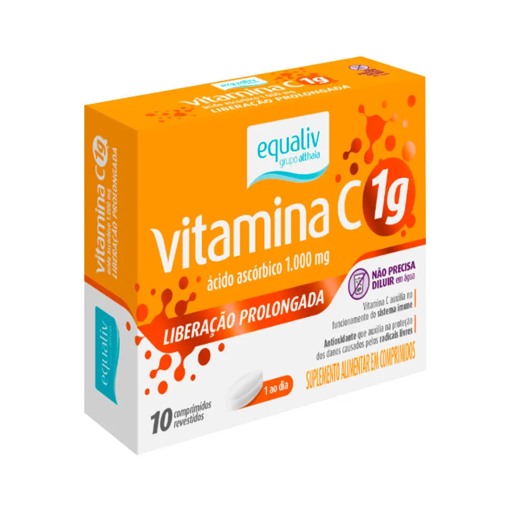 Equaliv Vitamina C Com 10 Comprimidos Liberacao Prolongada 1gr — | Farmácia Resyla