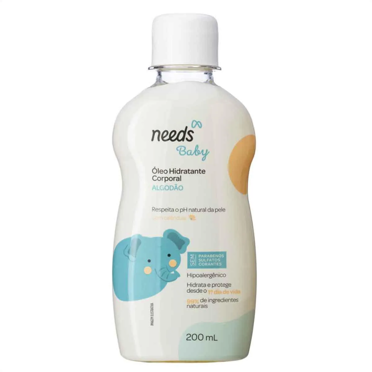 Óleo Hidratante Corporal Infantil Needs Baby Algodão 200ml — Needs | Farmácia Resyla