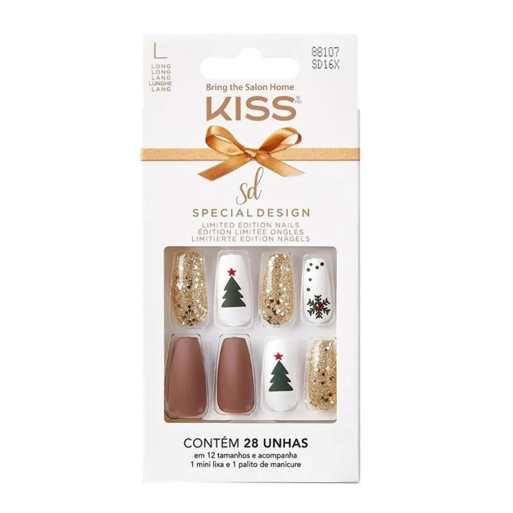 Unhas Postiças Kiss Sd North Pole Long C/28un Sd16x — Kiss | Farmácia Resyla