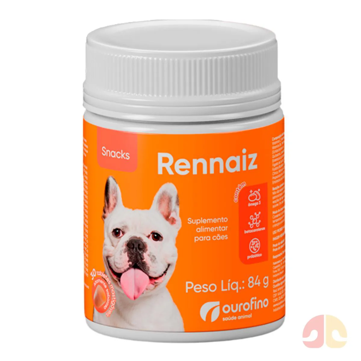 Suplemento Alimentar Rennaiz Snacks Ourofino para Cães com 30 Tabletes — | Farmácia Resyla
