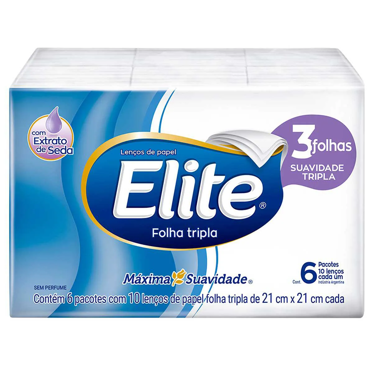 Kit Lenço de Bolso Elite Folha Tripla 10 unidades — | Farmácia Resyla