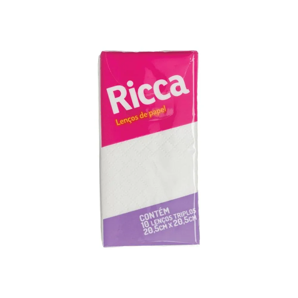 Lenço de Papel Ricca 10un — Ricca | Farmácia Resyla