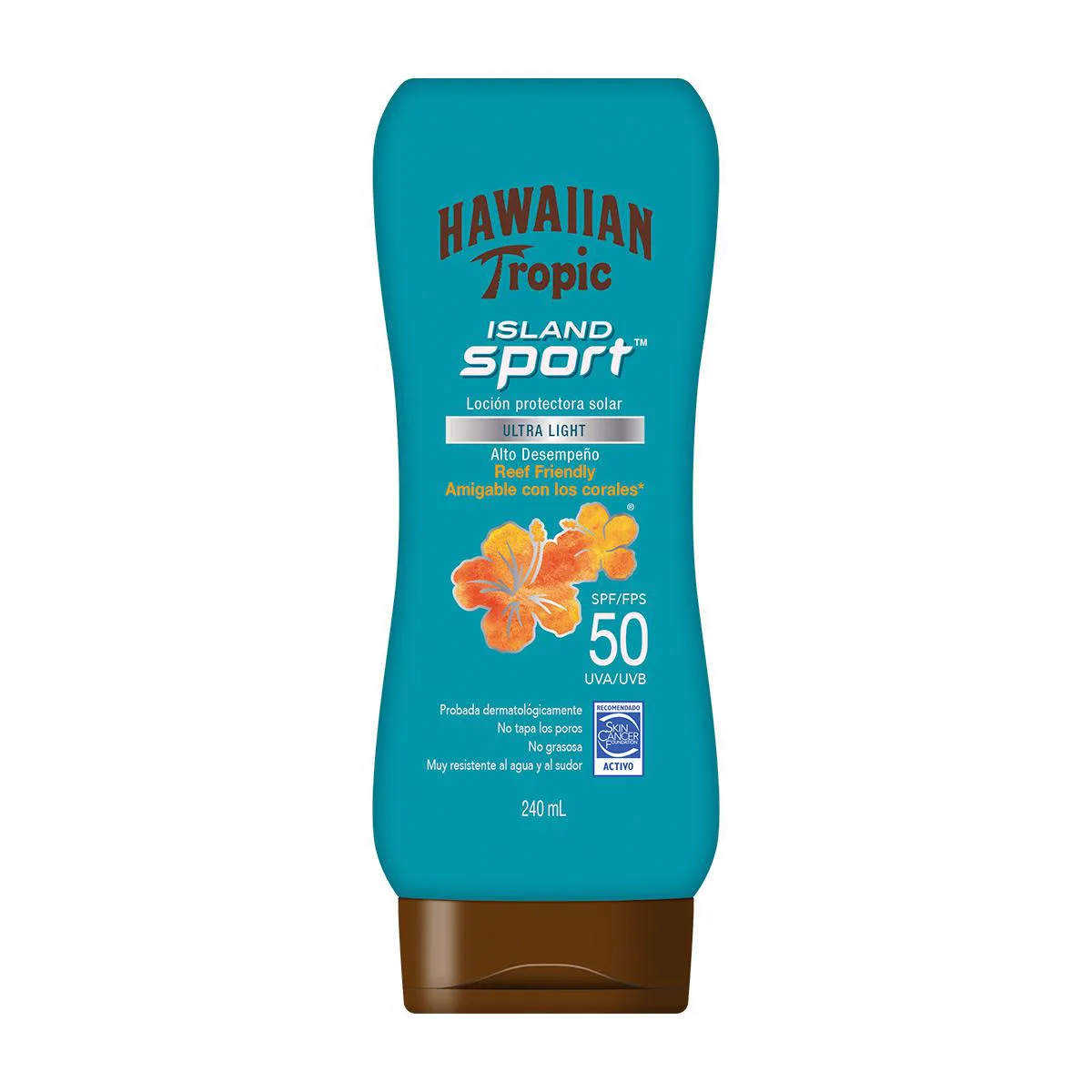 Protetor Solar Hawaiian Tropic Island Sport FPS 50 loção 240ml — | Farmácia Resyla