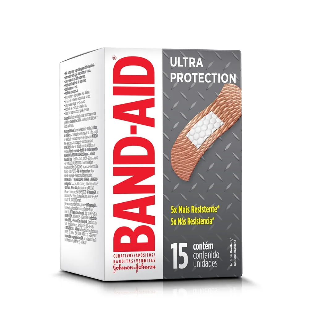 Curativo Band-aid Com 15 Adesivos Ultra Protection — | Farmácia Resyla