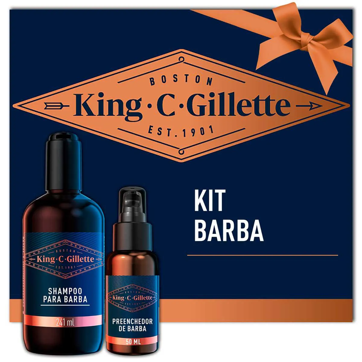 Kit King C. Gillette para Barba Shampoo 241ml + Sérum Preenchedor 50ml — Gillette | Farmácia Resyla