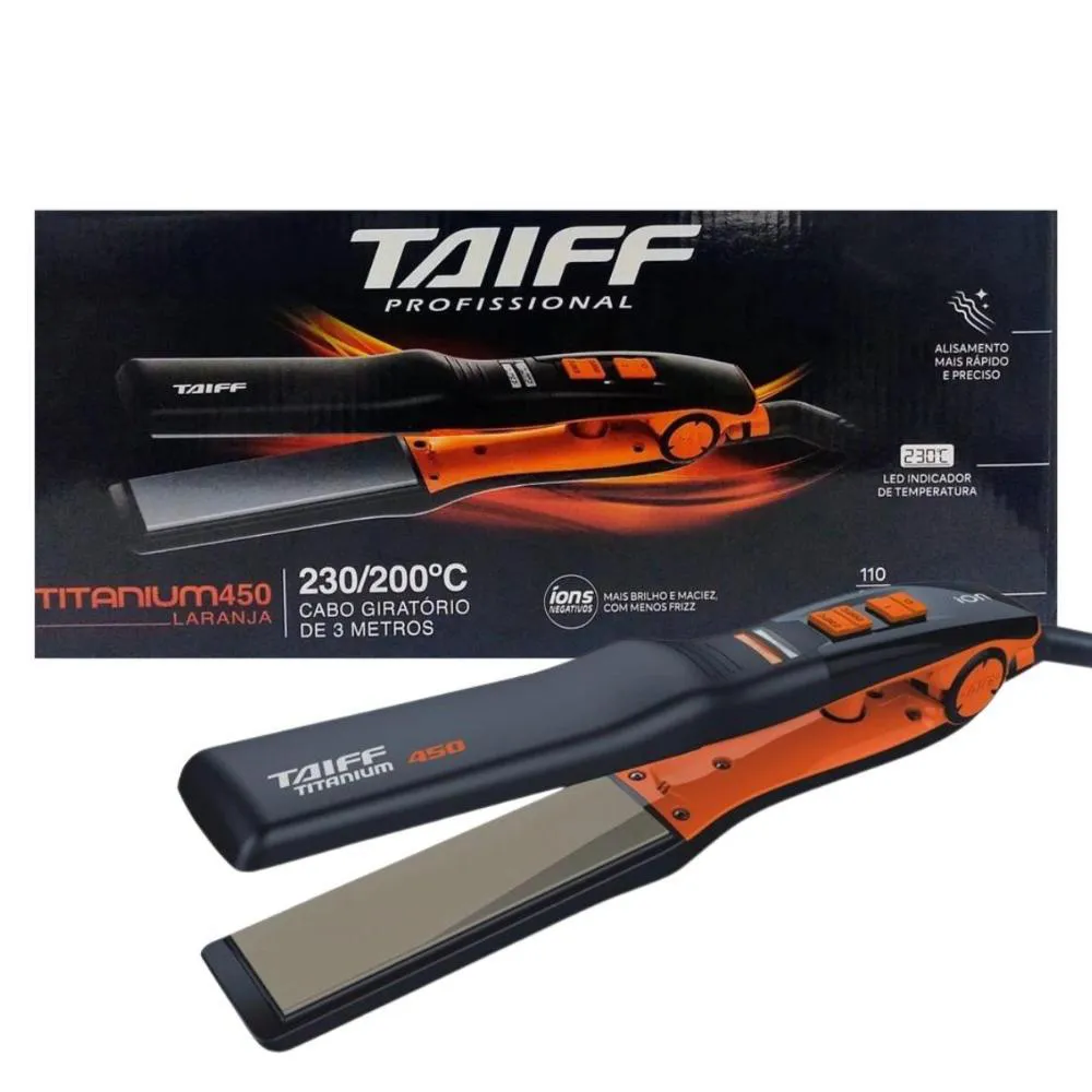 Chapa Taiff Titanium 450 Laranja Bivolt — Taiff | Farmácia Resyla