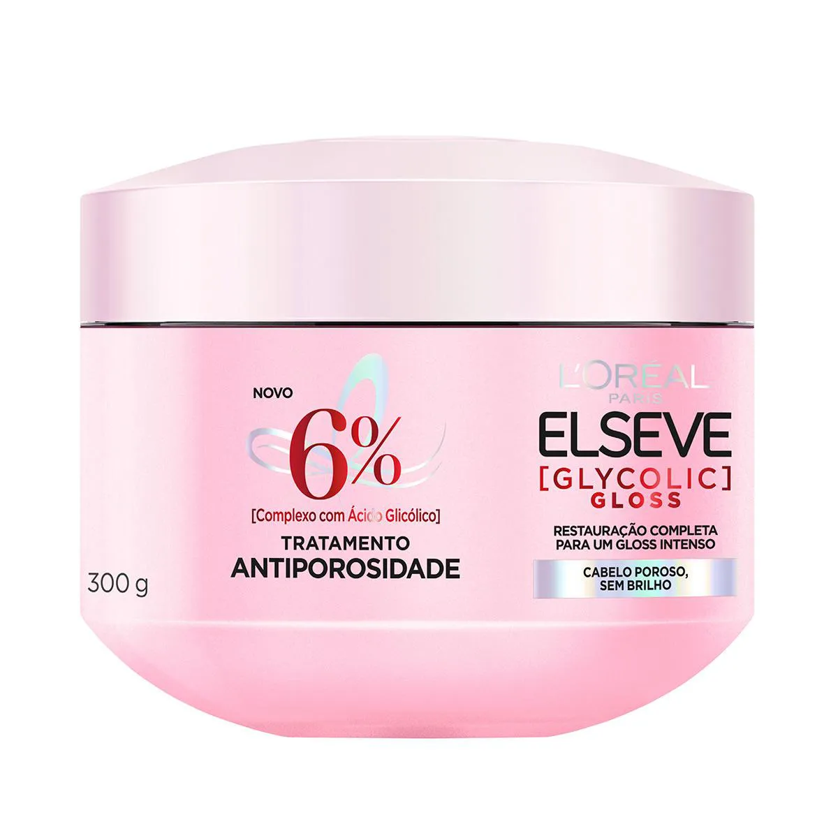 Máscara de Cabelo Tratamento Antiporosidade Elseve Glycolic Gloss Máscara Acidificante e Brilho Intenso 300g — Elseve | Farmácia Resyla