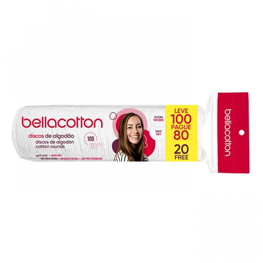 Algodão Bella Cotton Leve 100 Pague 80 Discos — | Farmácia Resyla