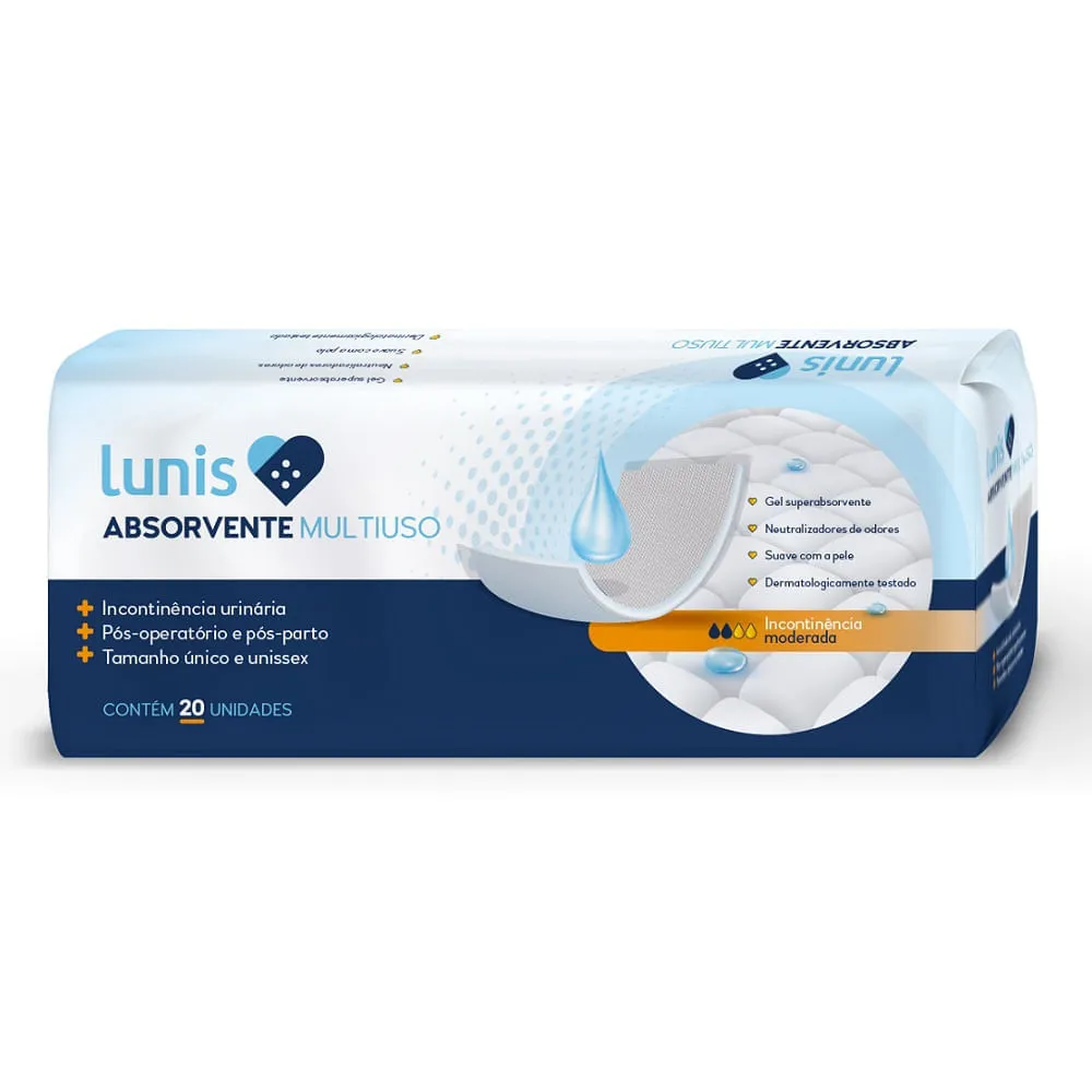 Absorvente Multiuso Lunis Com 20 Unidades — | Farmácia Resyla